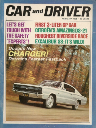CAR & DRIVER 1966 FEB - CHARGER, MULTI-UNIONS, TR-4